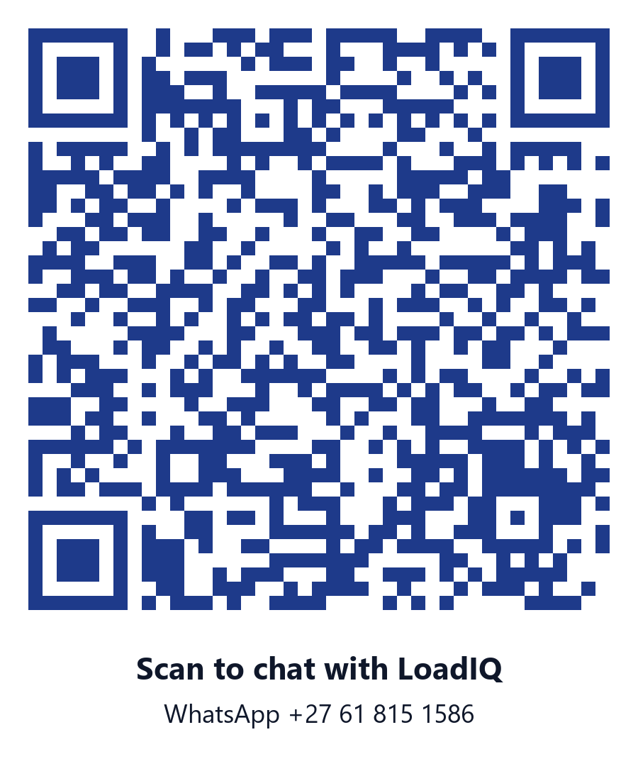 QR code to chat with LoadIQ on WhatsApp